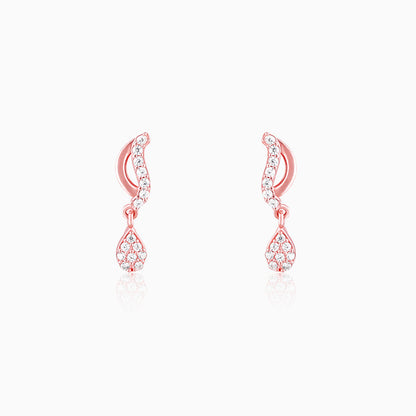 Rose Gold Wavecrest Earrings