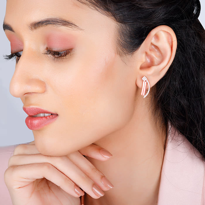Rose Gold Hope And Happiness Earrings