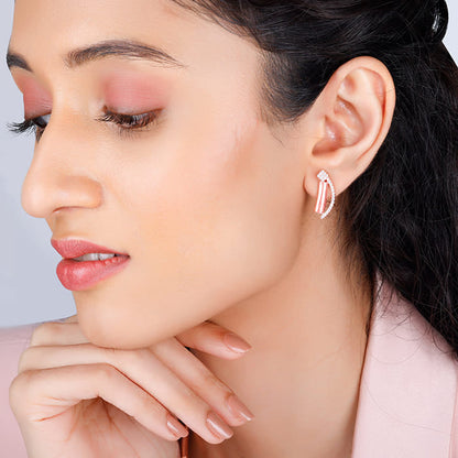 Rose Gold Hope And Happiness Earrings