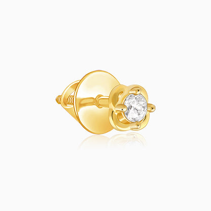 Golden Mini Floral Earrings