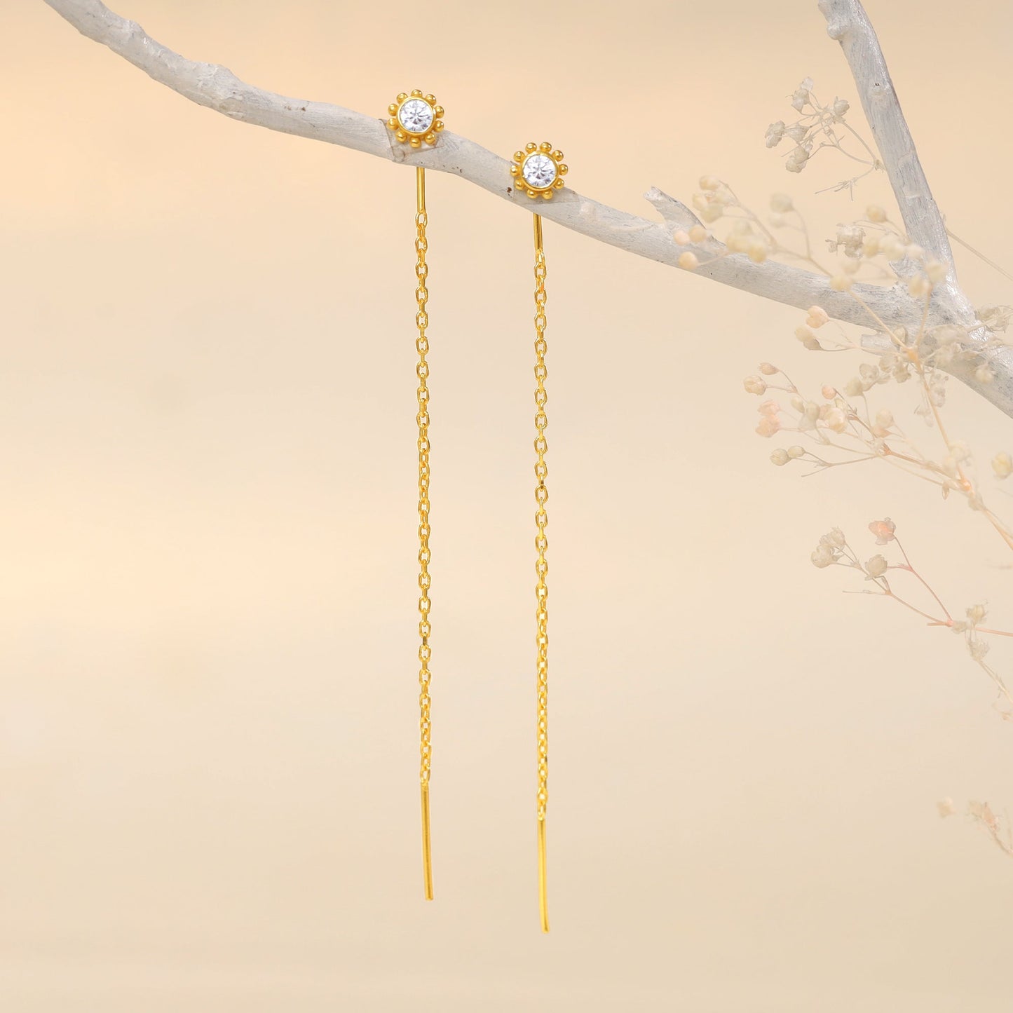 Golden Bling Sui Dhaga Earrings