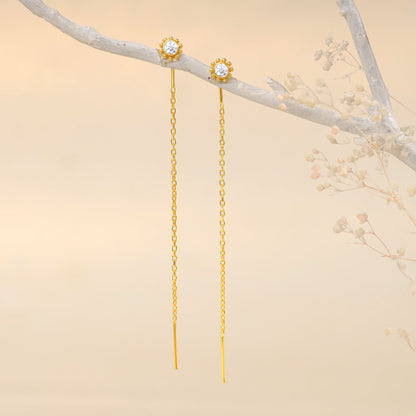 Golden Bling Sui Dhaga Earrings