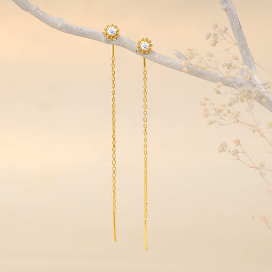 Golden Bling Sui Dhaga Earrings