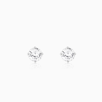 Zircon Stoned Silver Studs