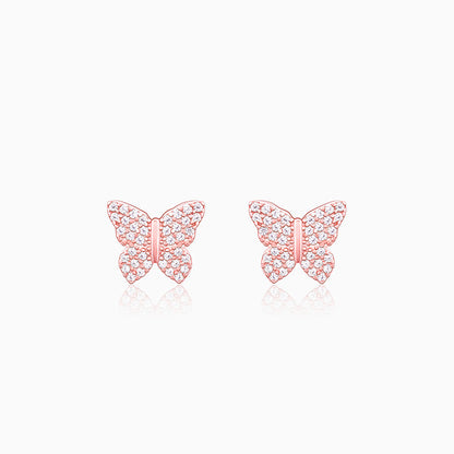 Rose Gold Skipper Butterfly Earrings