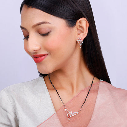 Rose Gold Floral Love Bond Mangalsutra Set
