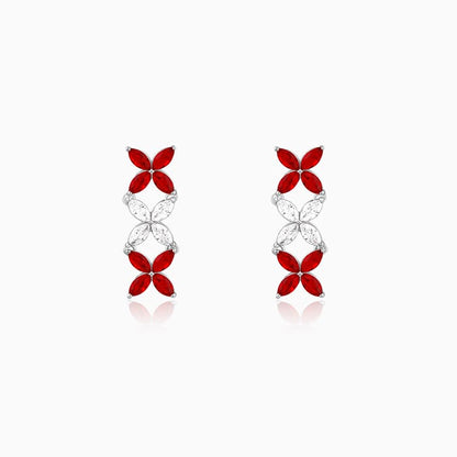 Silver Criss Cross Love Earrings