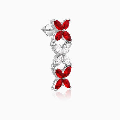 Silver Criss Cross Love Earrings