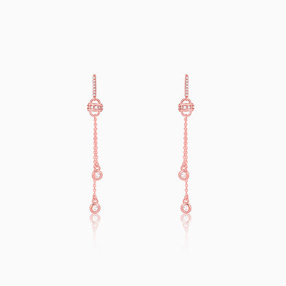 Rose Gold Glam Drop Earrings