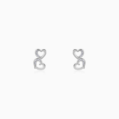 Silver Merry Heart Earrings