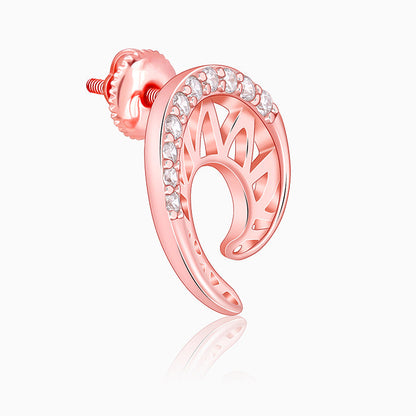 Rose Gold Dreamy Curve Earrings