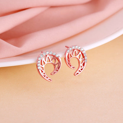 Rose Gold Dreamy Curve Earrings