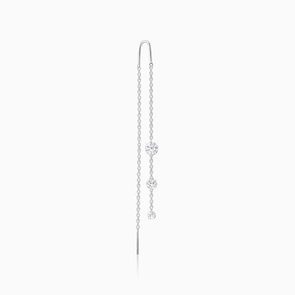 Silver Sparkling Sui Dhaga Earrings