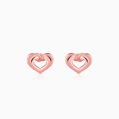 Rose Gold Loveknot Earrings