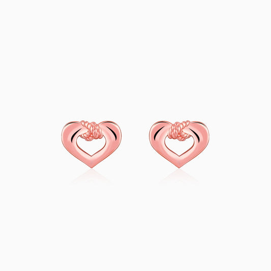 Rose Gold Loveknot Earrings