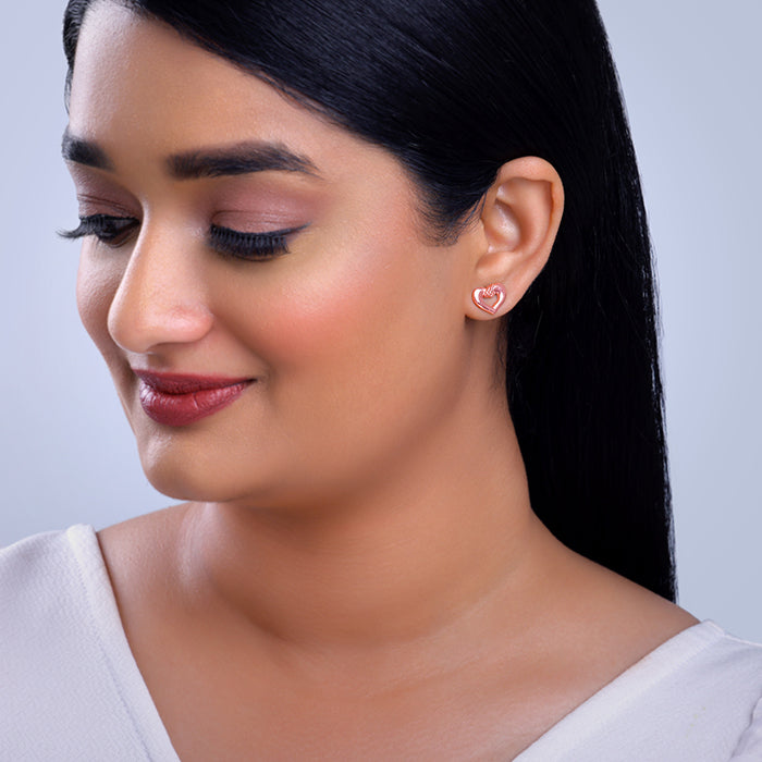 Rose Gold Loveknot Earrings