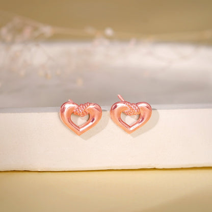Rose Gold Loveknot Earrings