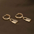 Small Lock Hoop Earrings
