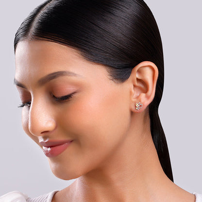 Silver Vibrant Butterfly Earrings