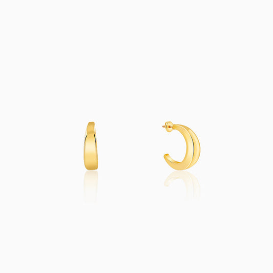 Golden Half Moon Earrings