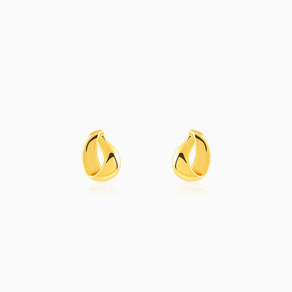 Golden Twisted Loop Earrings