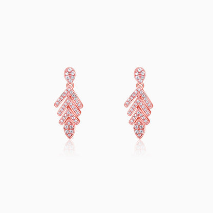 Rose Gold Belle Leaf Earrings