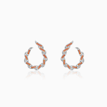 Silver Gaia Hoop Earrings