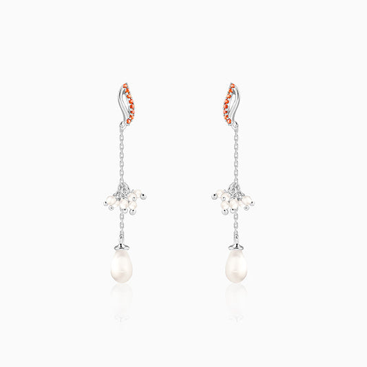 Silver Sekhmet Dangler Earrings