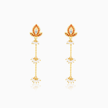 Golden Diana Dangler Earrings