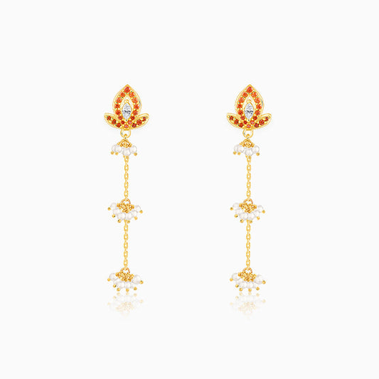 Golden Diana Dangler Earrings