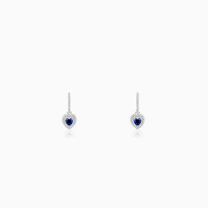 Silver Royal Heart Earrings