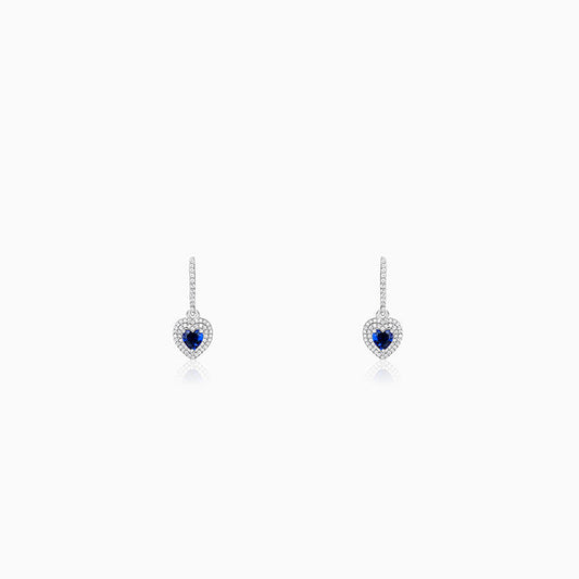 Silver Royal Heart Earrings