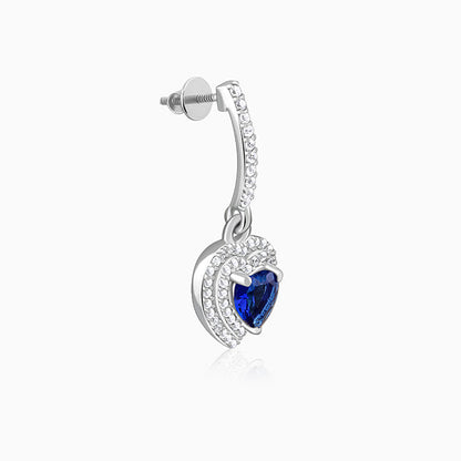 Silver Royal Heart Earrings