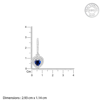 Silver Royal Heart Earrings