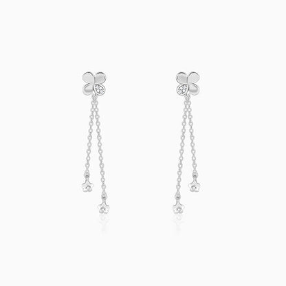Silver Twilight Petals Earrings
