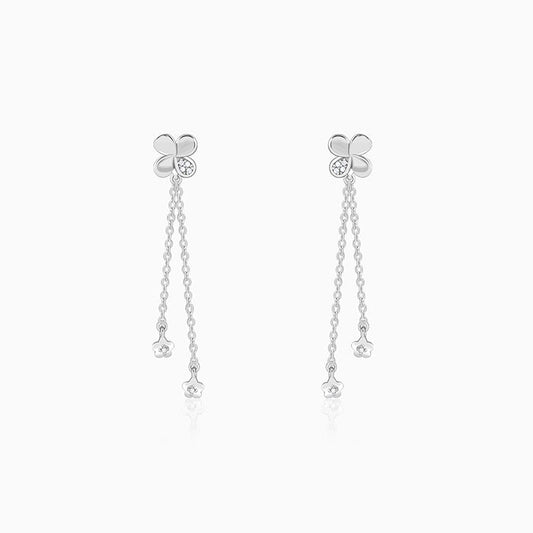 Silver Twilight Petals Earrings