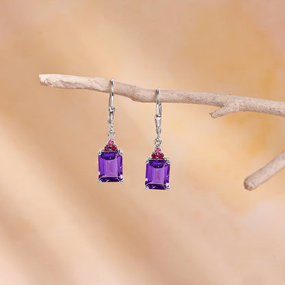 Silver Amethyst Earrings