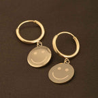 Smiley Face Hoop Earrings