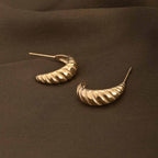 Croissant Style Hoop Earrings