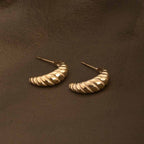 Croissant Style Hoop Earrings