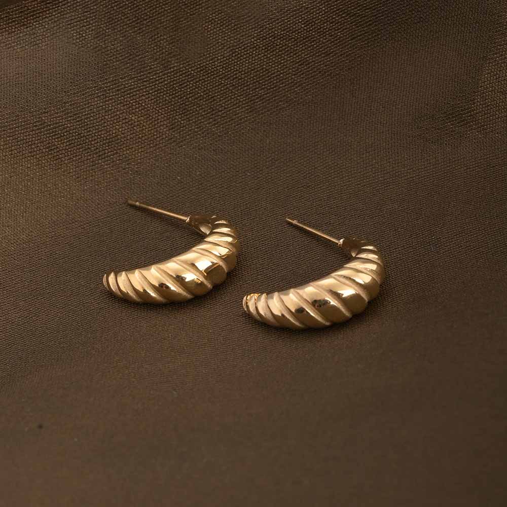 Croissant Style Hoop Earrings