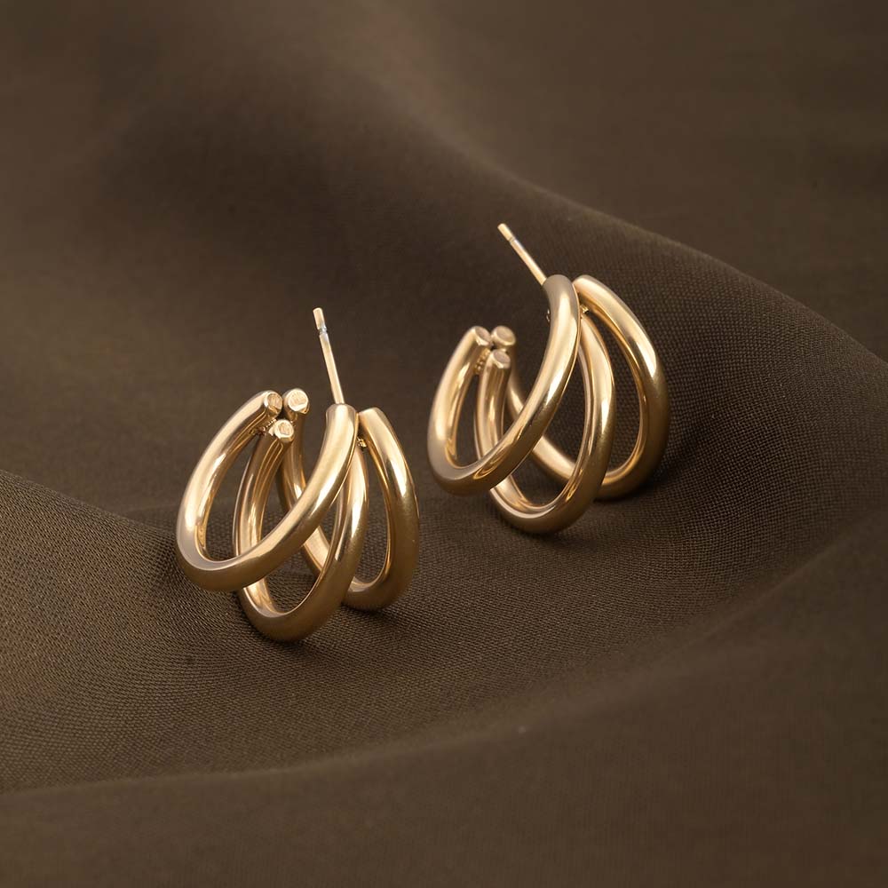 Triple Circle Hoop Earrings