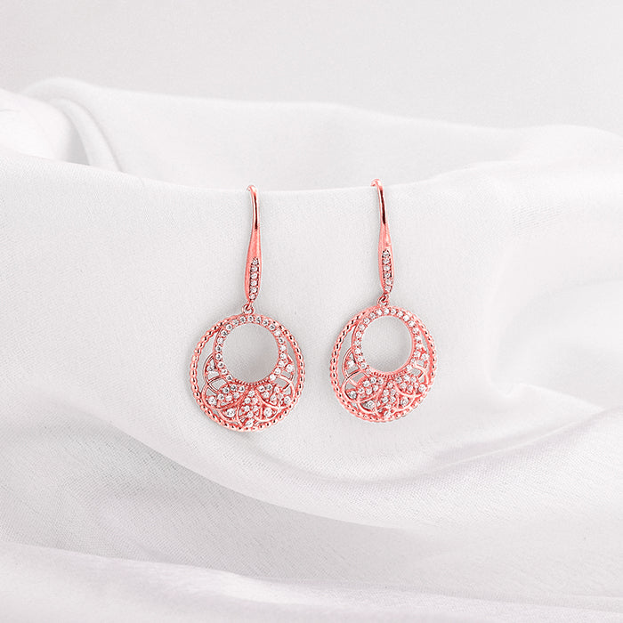 Rose Gold Crescent Affair Earrings