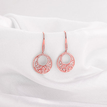 Rose Gold Crescent Affair Earrings