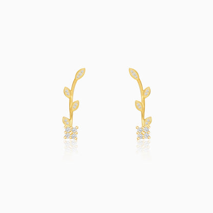 Golden Twig Sparkle Earrings