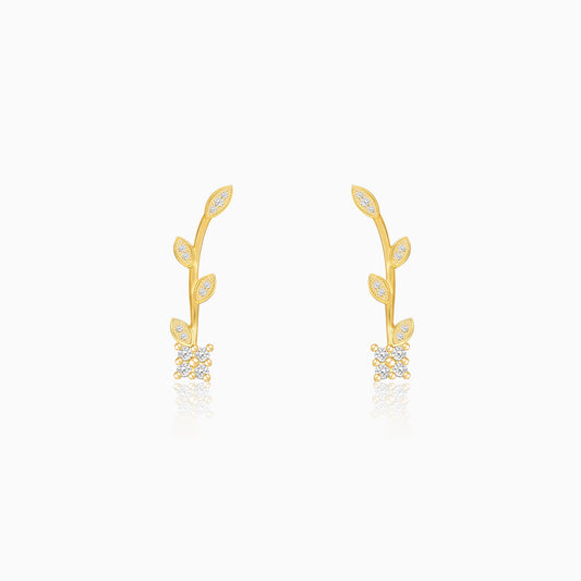 Golden Twig Sparkle Earrings