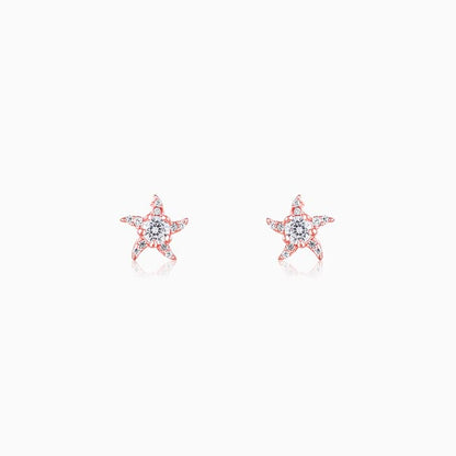 Rose Gold Starfish Earrings