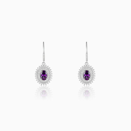 Silver Shining Crescent Earrings