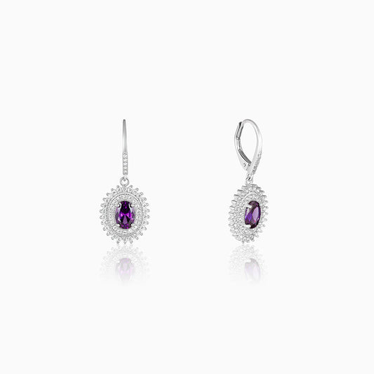 Silver Shining Crescent Earrings
