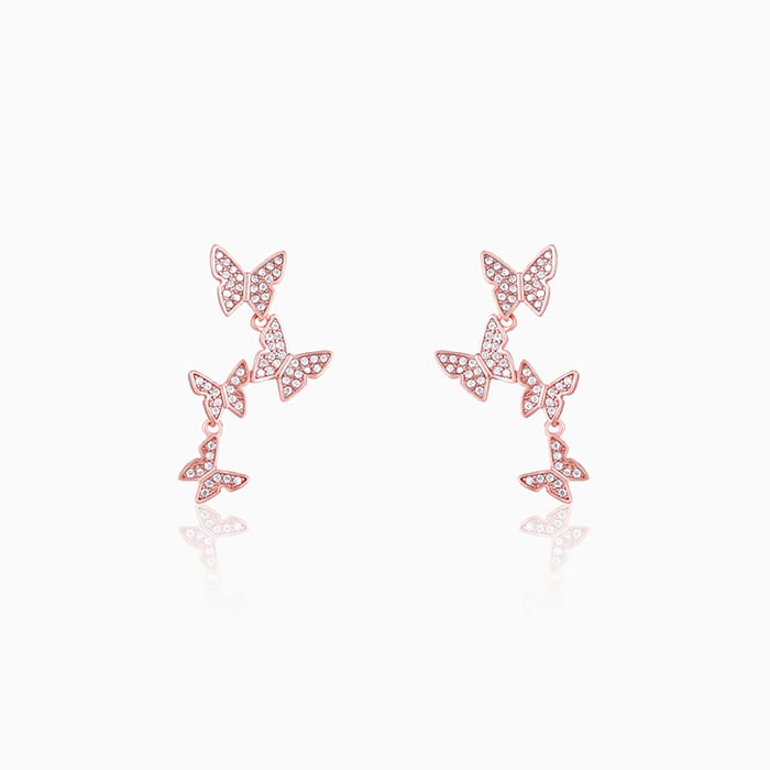 Anushka Sharma Rose Gold Wavering Wings Earrings